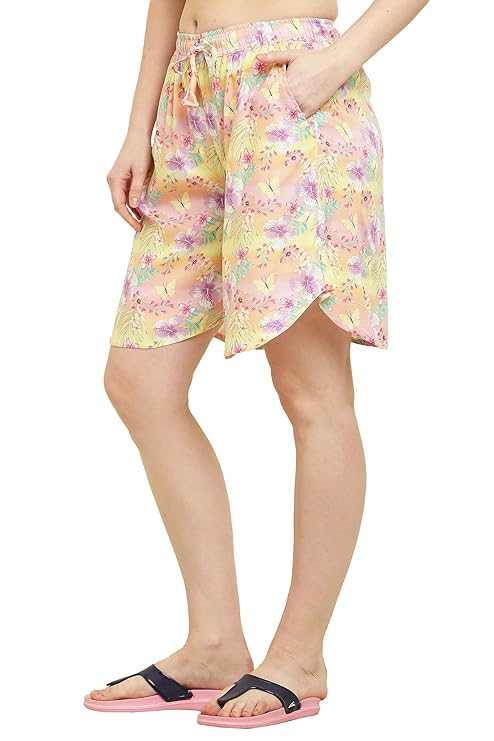 Women's Rayon Print Culotte Shorts