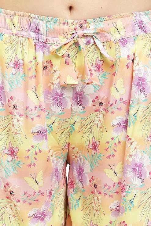 Women's Rayon Print Culotte Shorts