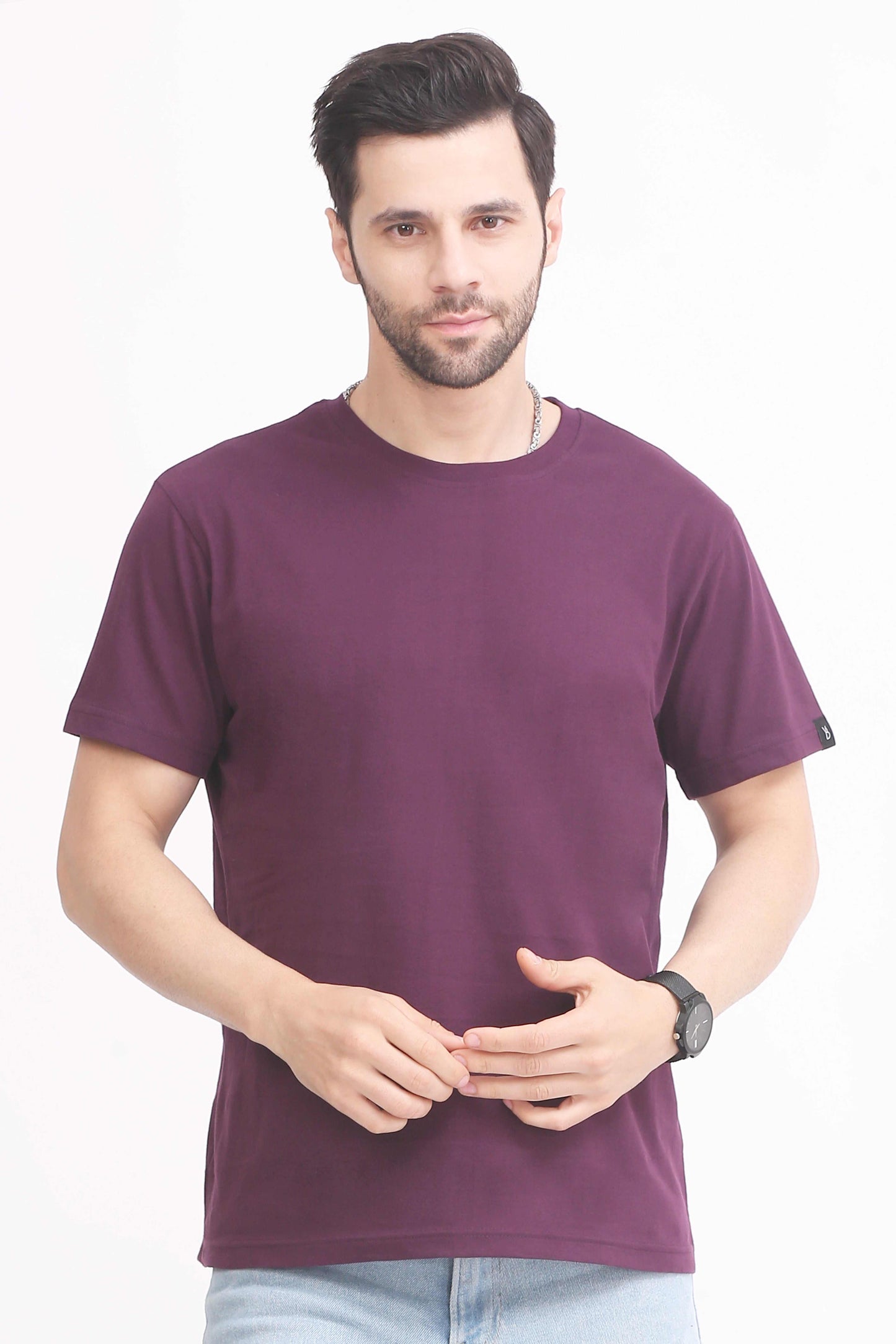 Men's Regular Cotton T-Shirt | Purple