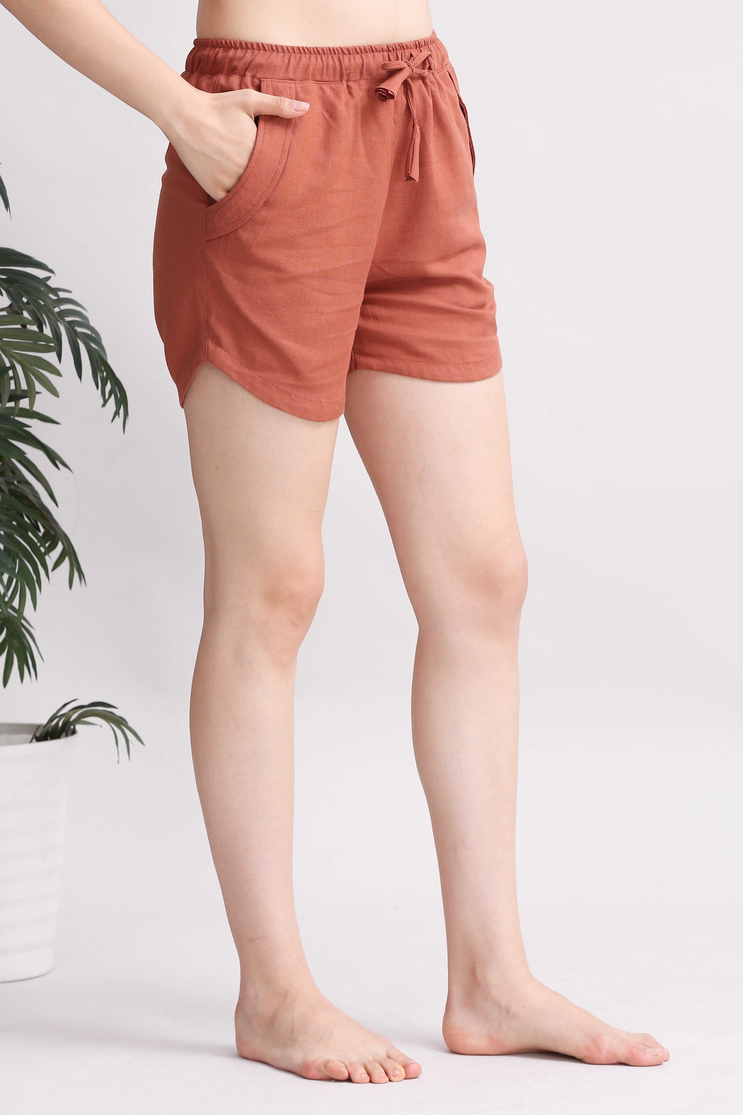 YoungBlok Women Linen shorts