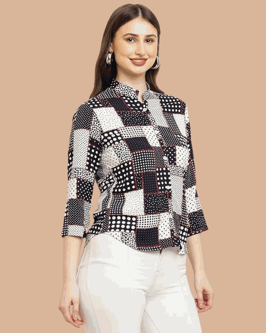 Women's Rayon Viscose Shirt Blue Box