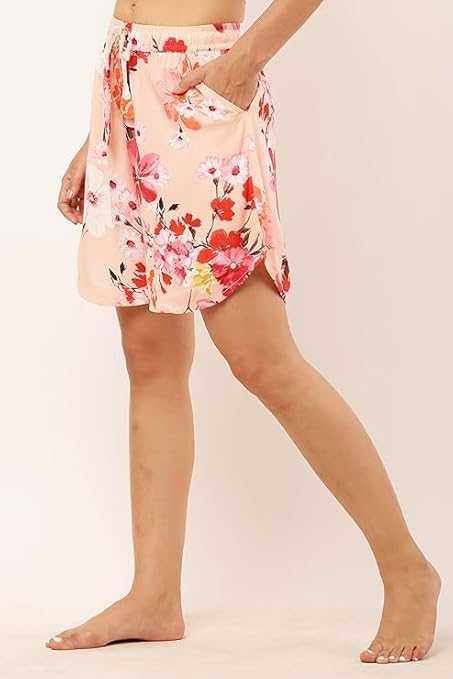Womens Rayon Print Culotte Shorts