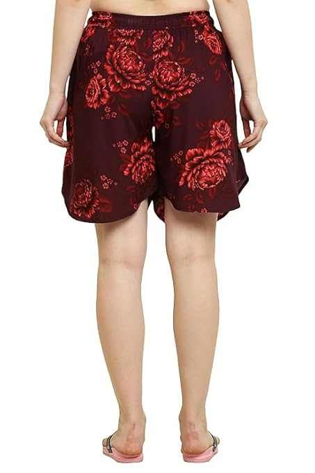 Womens Rayon Print Culotte Shorts