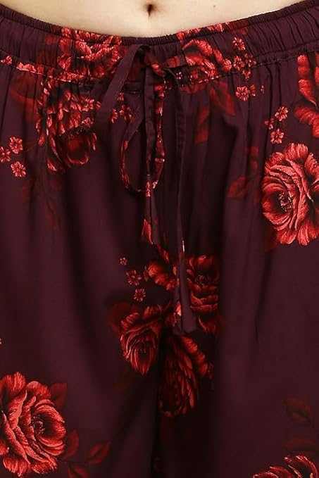 Womens Rayon Print Culotte Shorts