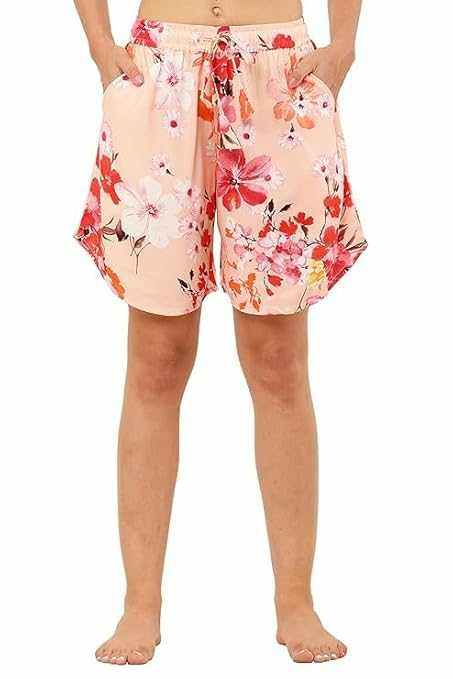 Womens Rayon Print Culotte Shorts