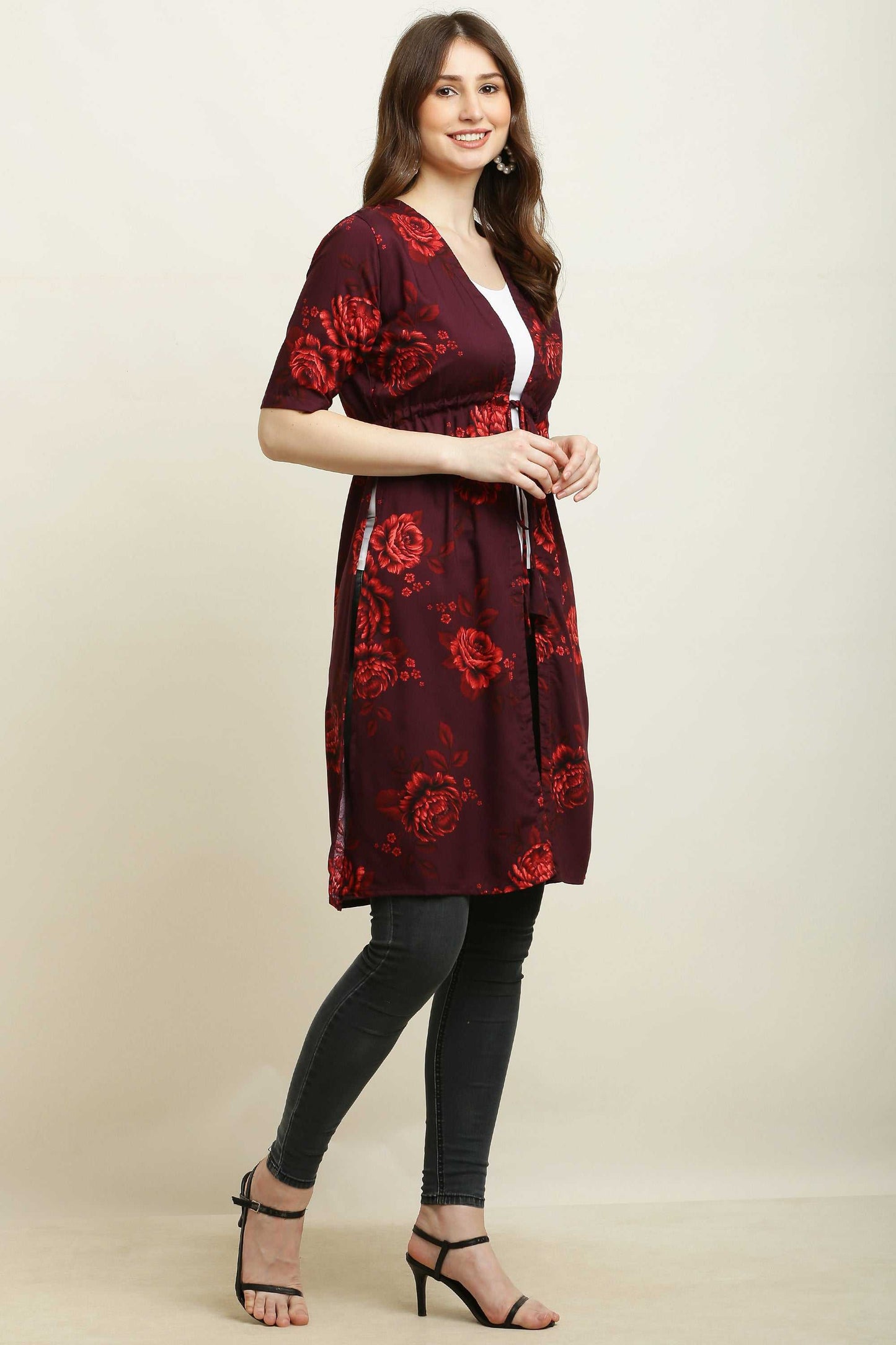 Rayon Printed Stylish Long Shrug
