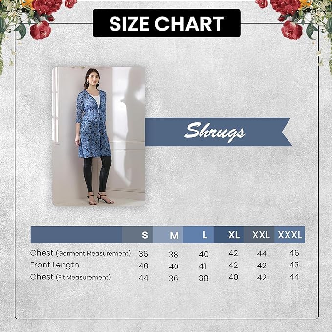 Premium Chiffon Printed Long Shrug Green Flower