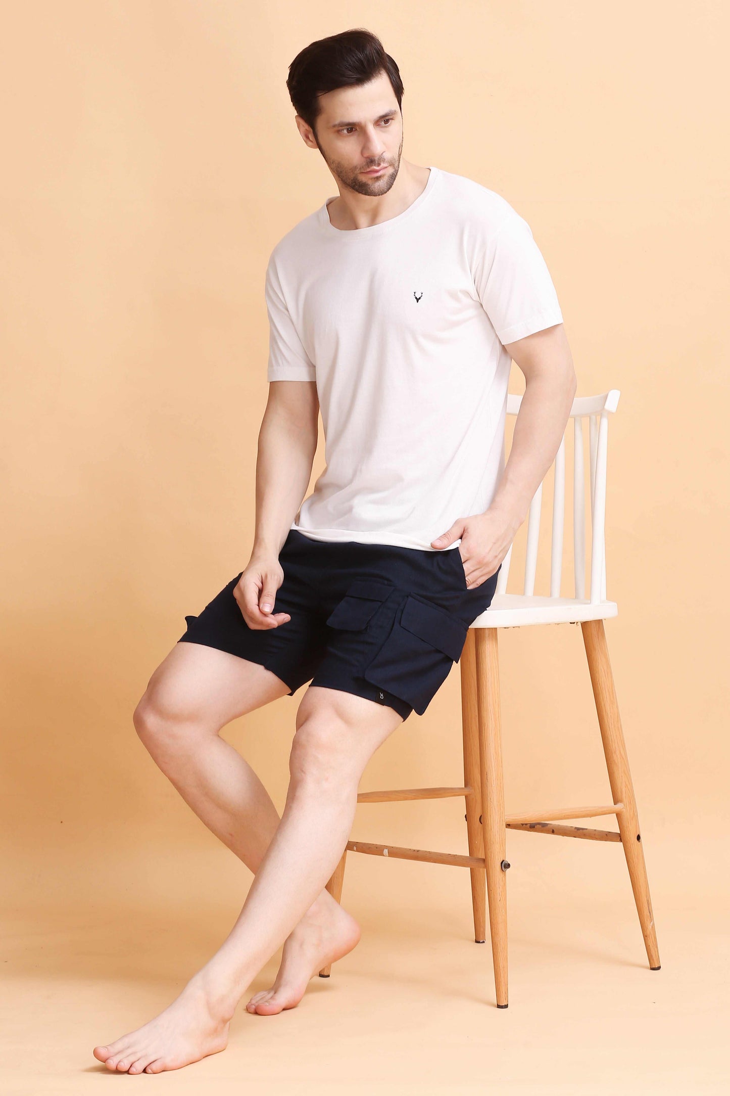 YoungBlok Men's Linen Cargo Shorts