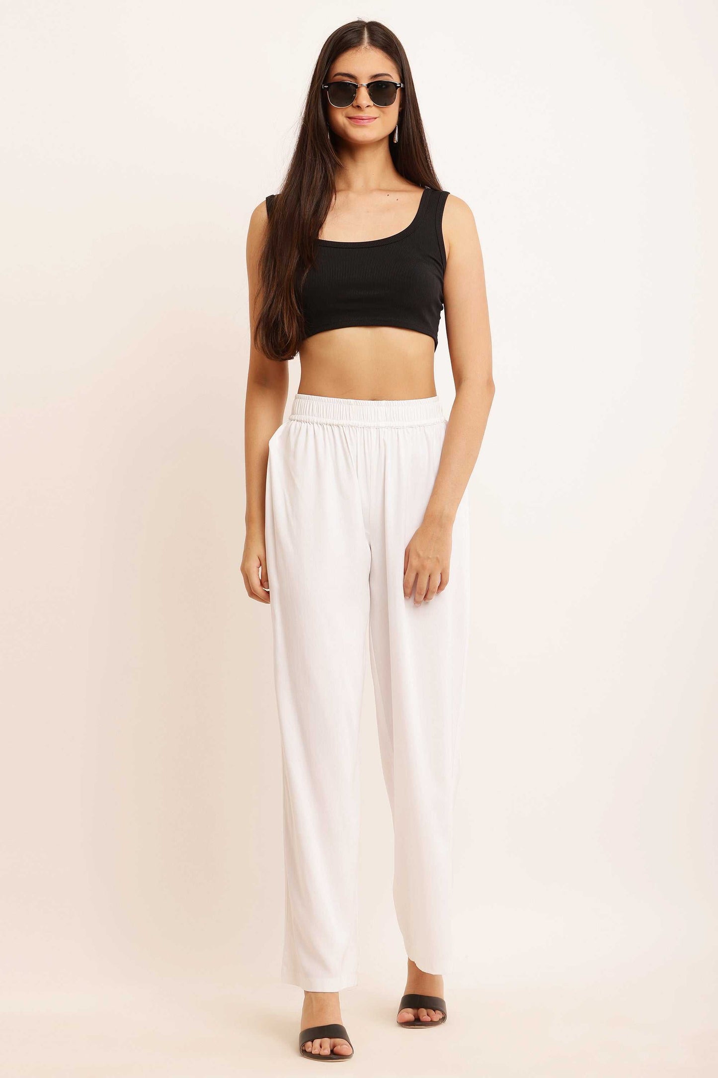Trouser Pant Ankle-Length White