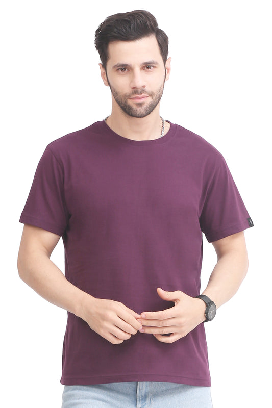 Men's Regular Cotton T-Shirt | Purple