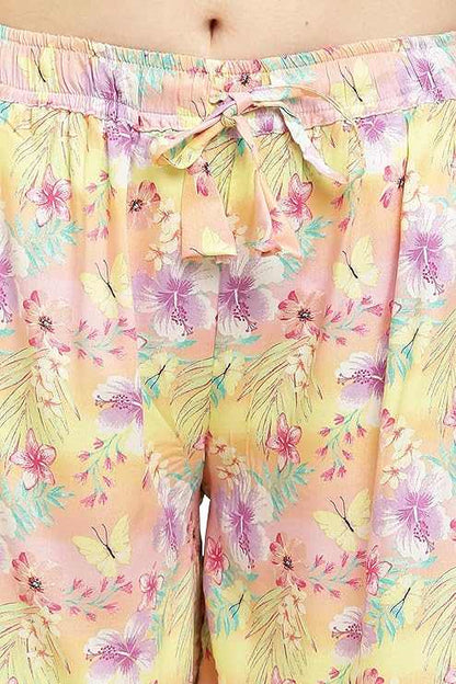Women's Rayon Print Culotte Shorts