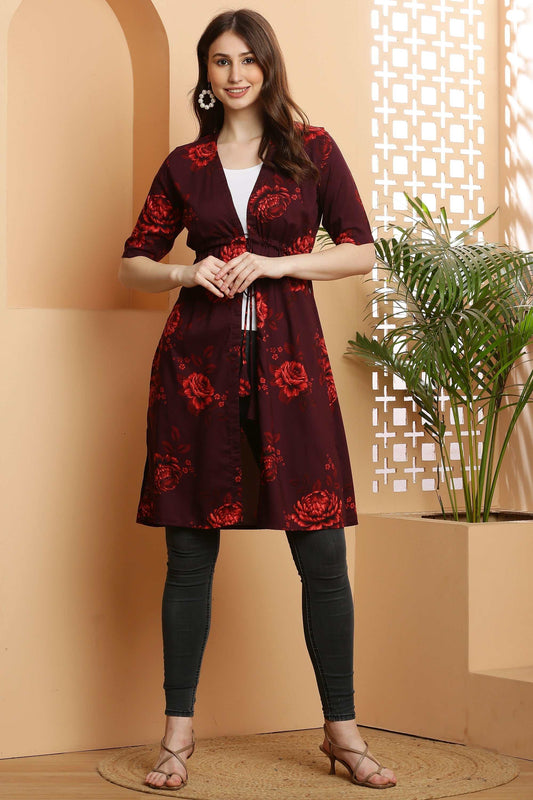 Rayon Printed Stylish Long Shrug