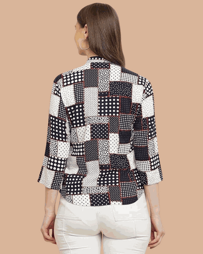 Women's Rayon Viscose Shirt Blue Box