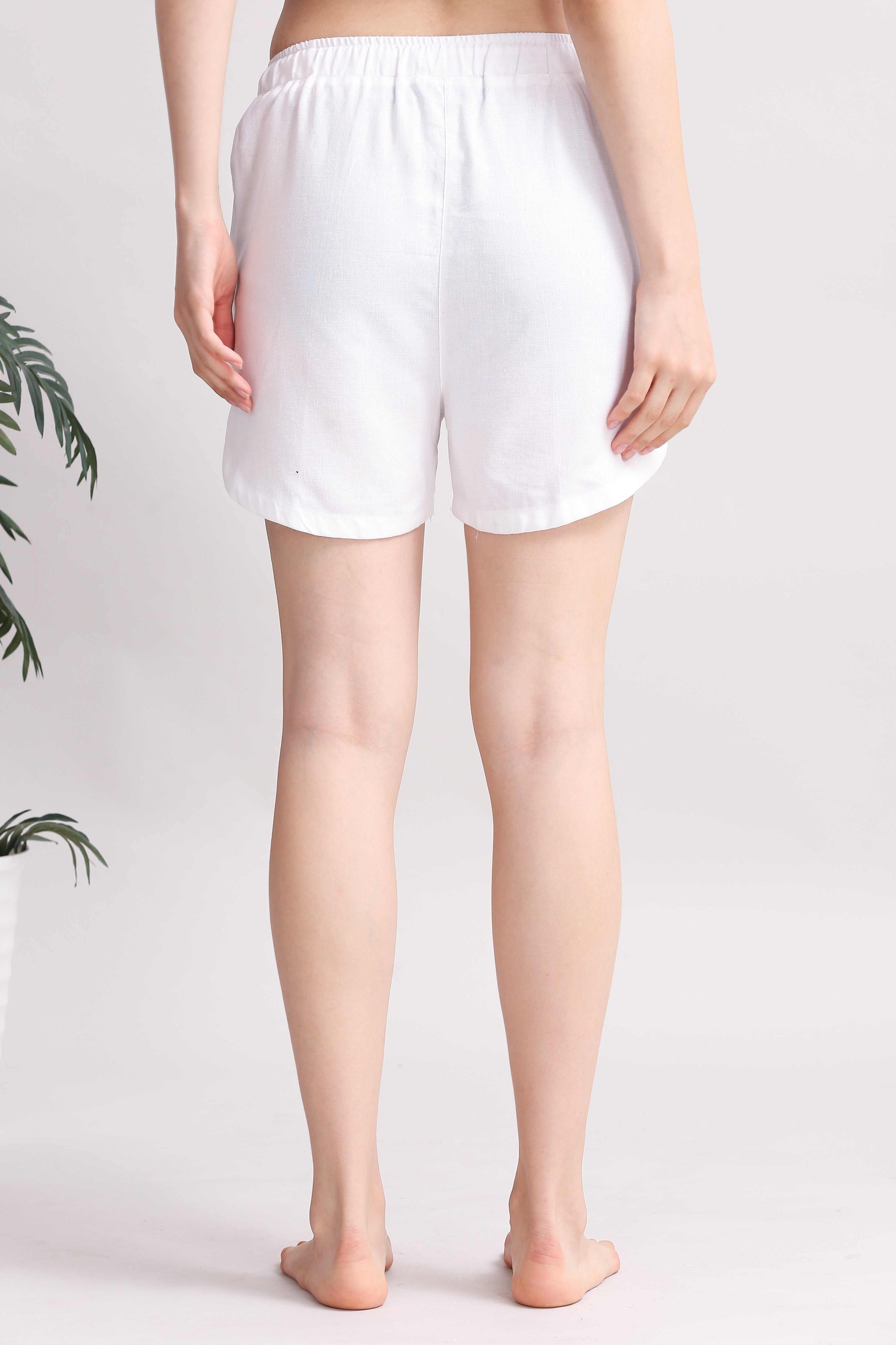 YoungBlok Women Linen shorts 