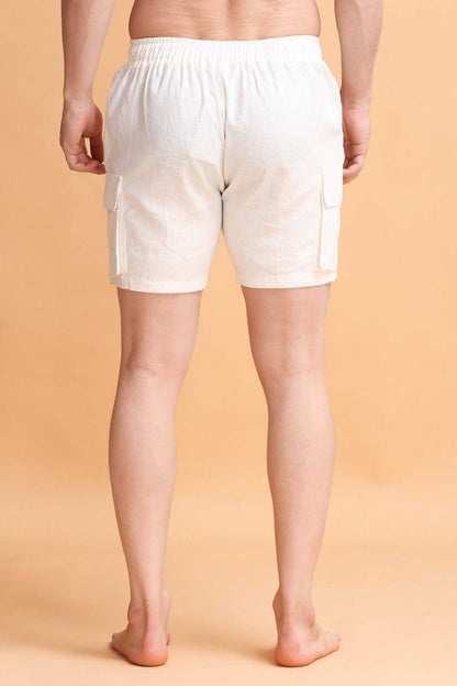 YoungBlok Men's Linen Cargo Shorts