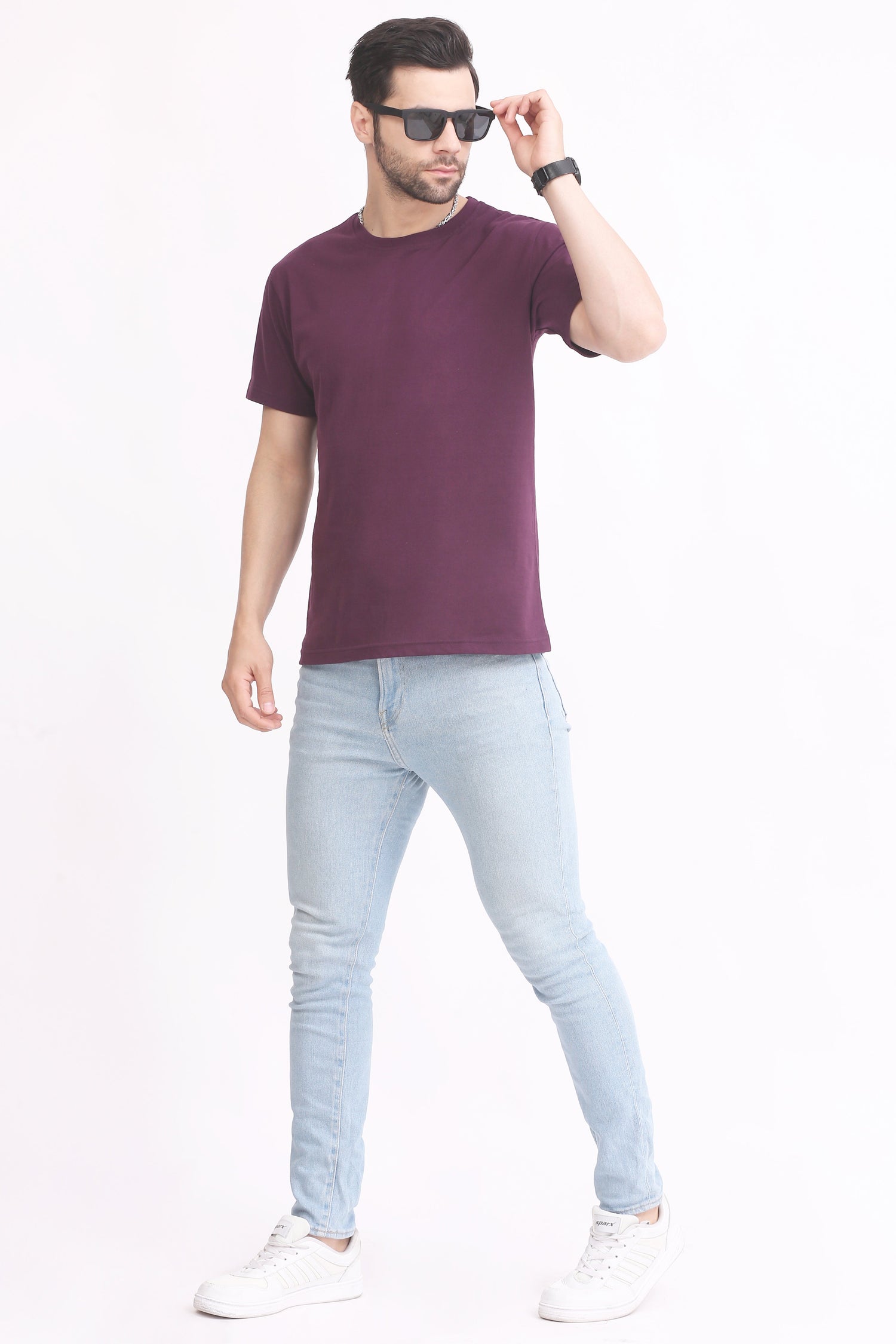 Men's Regular Cotton T-Shirt | Purple