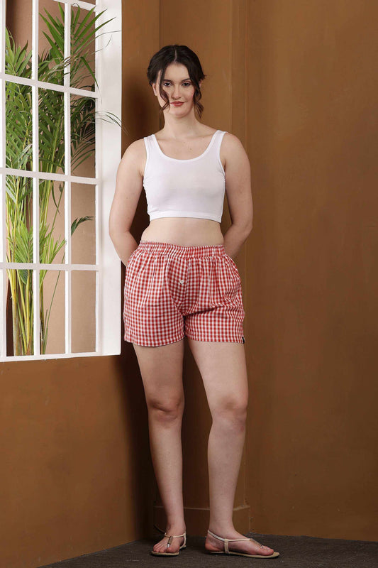 YOUNGBLOK Women's Cotton Boxer Shorts